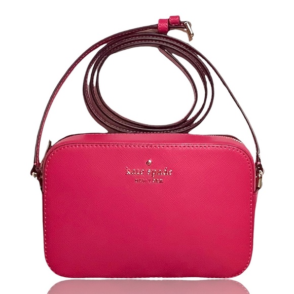 Kate Spade Staci Mini Camera Bag Crossbody, Pink Ruby, NEW WITH TAGS - Picture 3 of 13